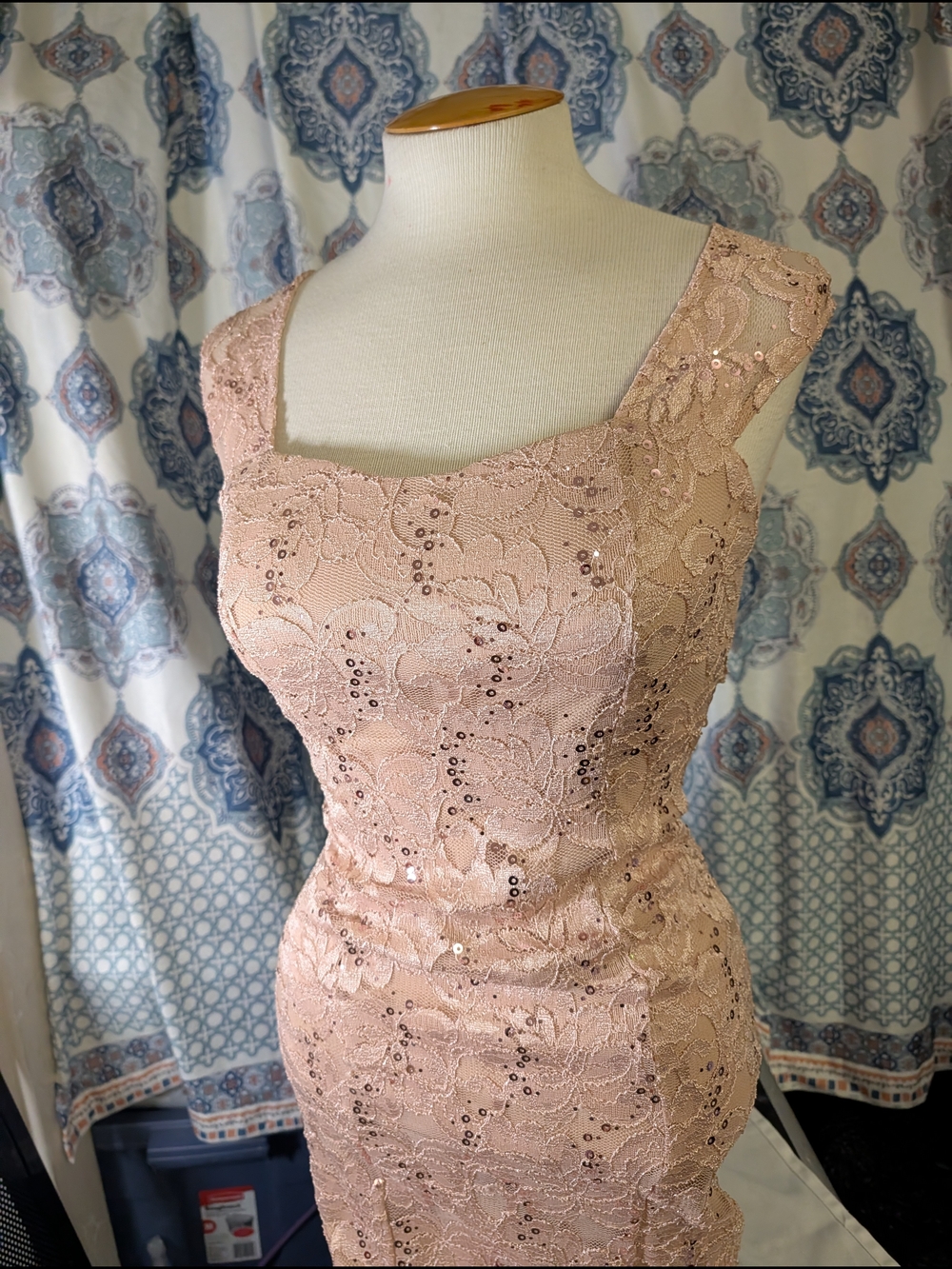sweet tart pink + laced sequins | open back fitted formal gown. gorgeous
